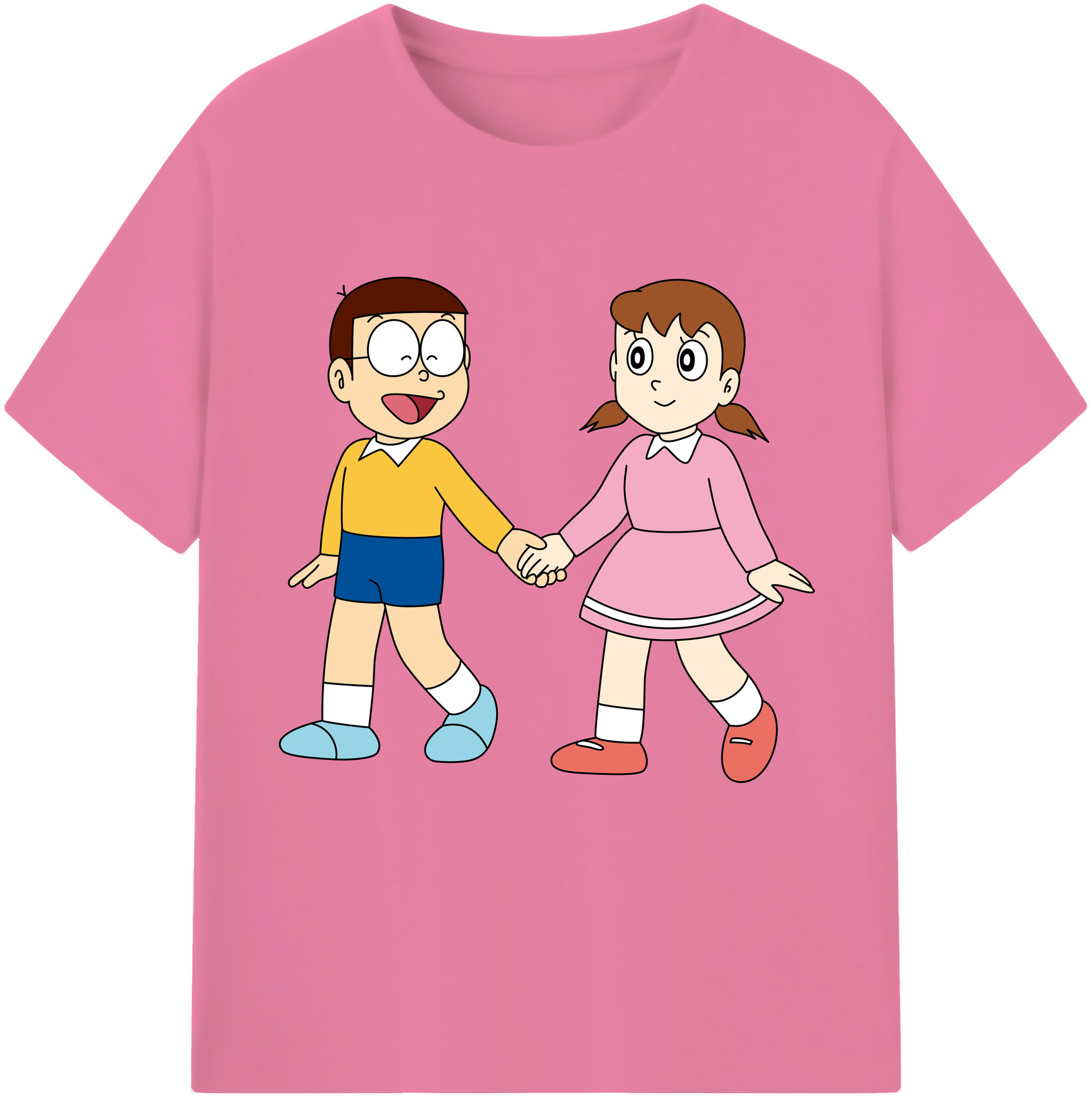 （画像用） ドラえもん 野比 のび太 Doraemon Nobita Nobi 綿100％半袖Tシャツ（フロントプリント）